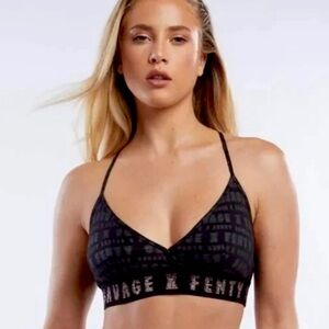 Savage x Fenty Triangle Logo Band Bralette Women XL NWT